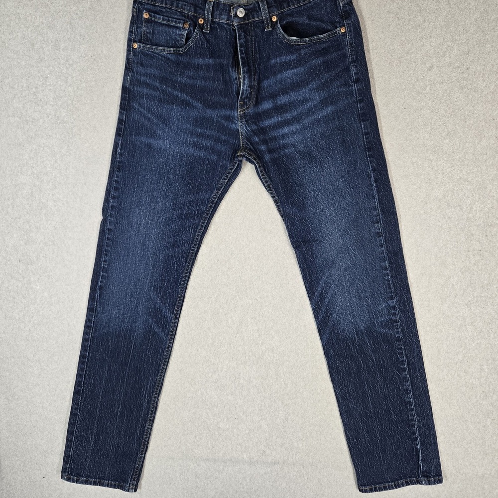 Levi's 505 Men Jeans 34X34 Blue Denim Regular Fit Straight Leg 33" Inseam Casual